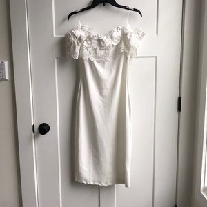 FASHIONNOVA Off The Shoulder White Dress